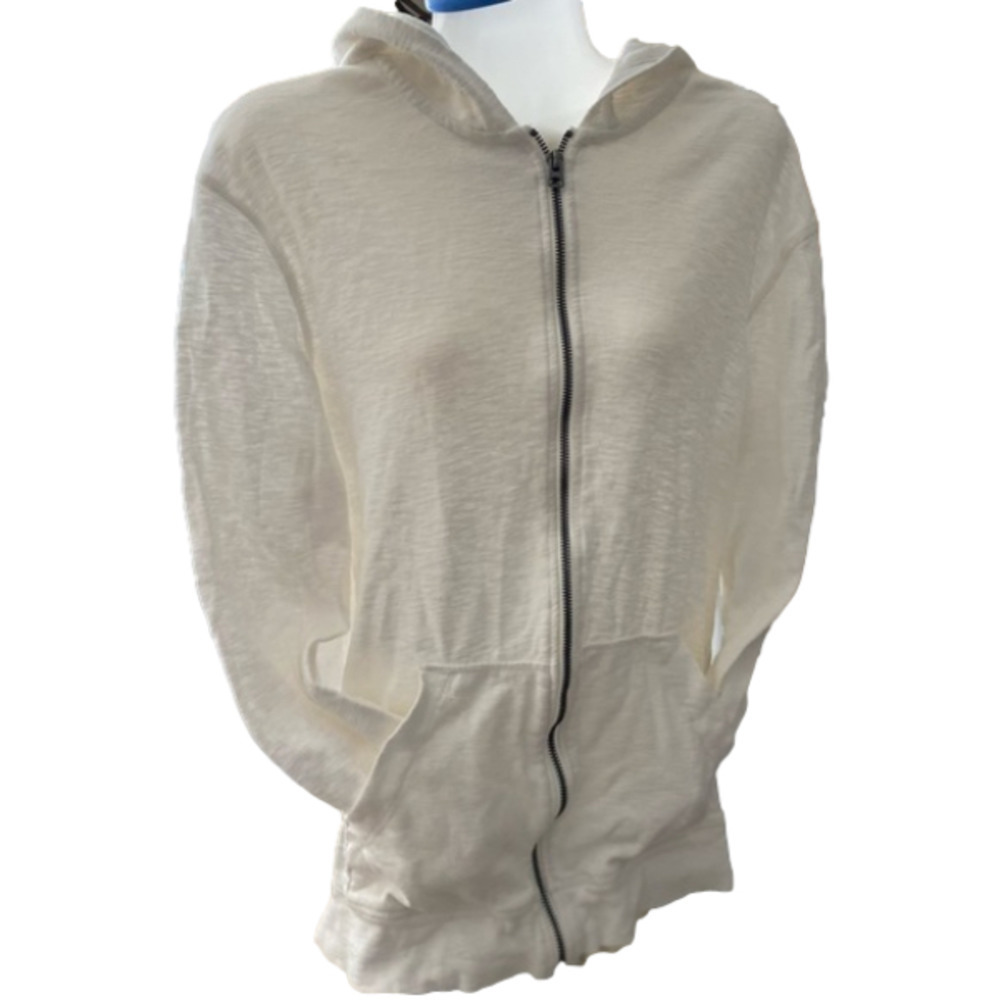 H&M Regular Fit  Hooded Pure White Sweater/Jacket (XS)